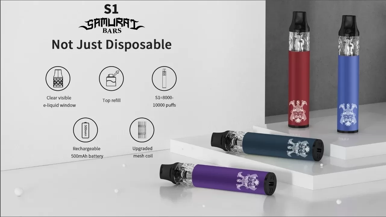 DISPOSABLE BARS 將軍 S1 拋棄式主機｜支持多次注油｜耐用便捷